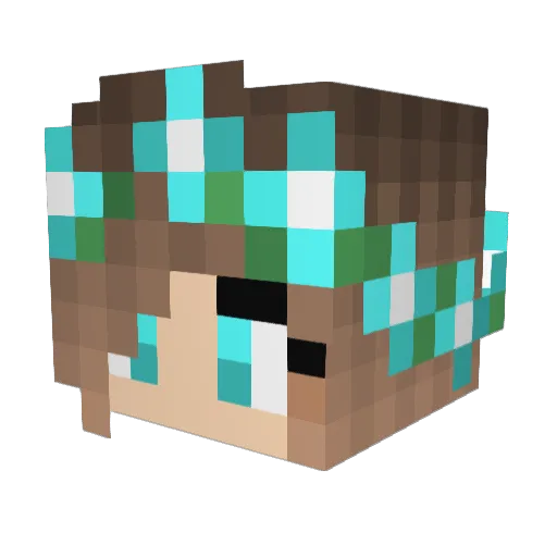 SuperLarsson Minecraft avatar head, 3D render