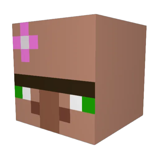 SuperLaura22 Minecraft avatar head, 3D render