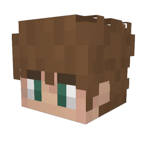 SuperLegoMan12 Minecraft avatar head, 3D render
