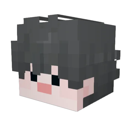 SuperLemona Minecraft avatar head, 3D render