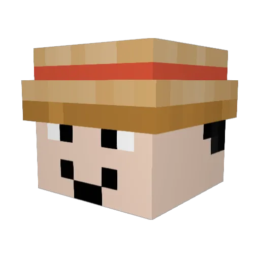 SuperLingLing Minecraft avatar head, 3D render