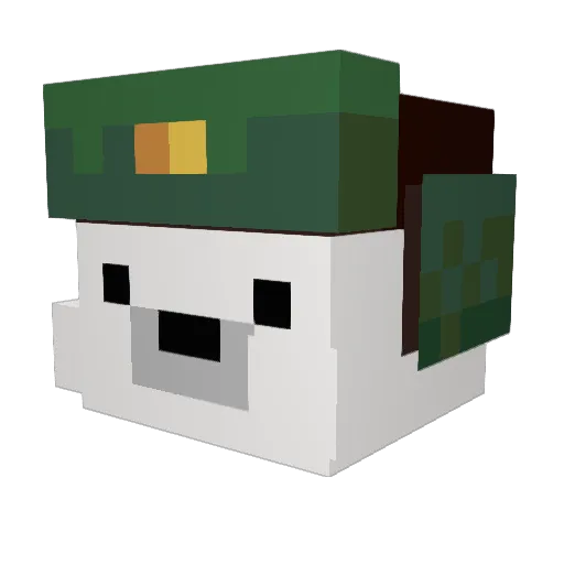SuperLoafBear Minecraft avatar head, 3D render