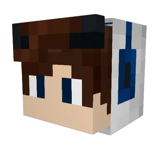 SuperLord210 Minecraft avatar head, 3D render