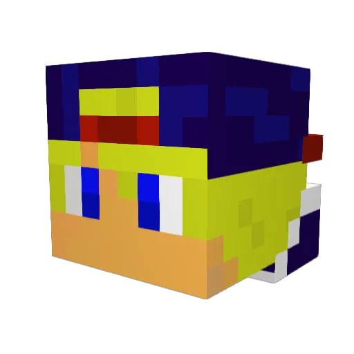 SuperLuc14 Minecraft avatar head, 3D render