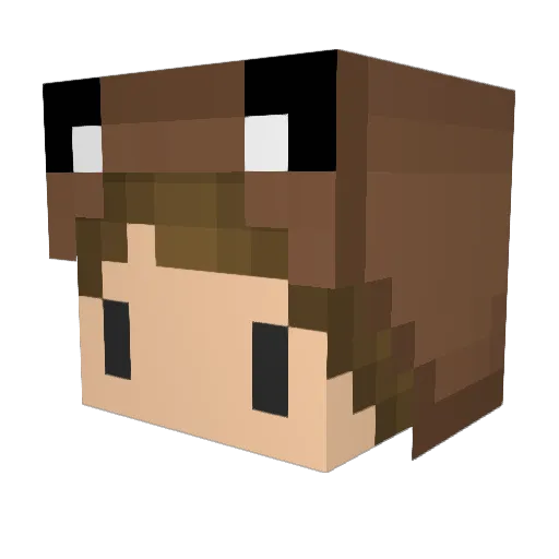 SuperLuca Minecraft avatar head, 3D render