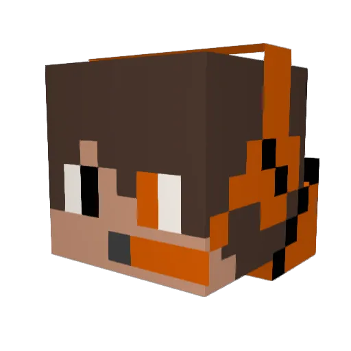 SuperLyoha Minecraft avatar head, 3D render