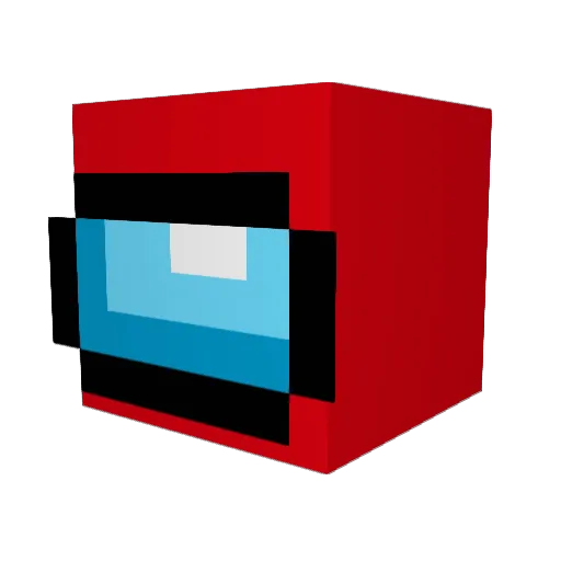 SuperMC56 Minecraft avatar head, 3D render