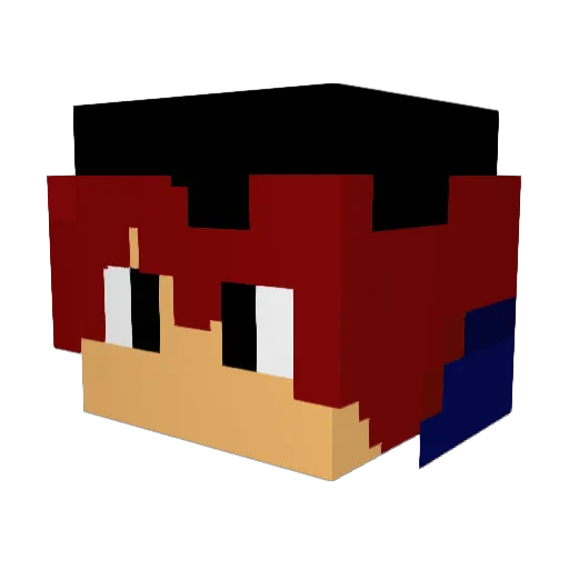 SuperMan1701 Minecraft avatar head, 3D render