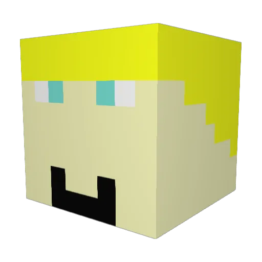 SuperMarco10 Minecraft avatar head, 3D render