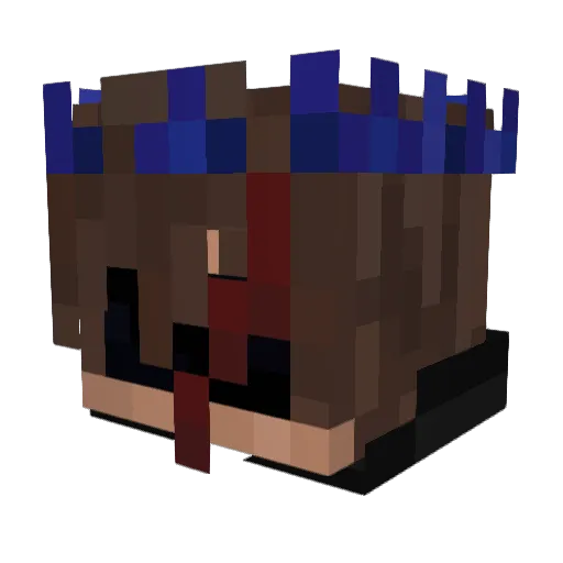 SuperMario_15 Minecraft avatar head, 3D render