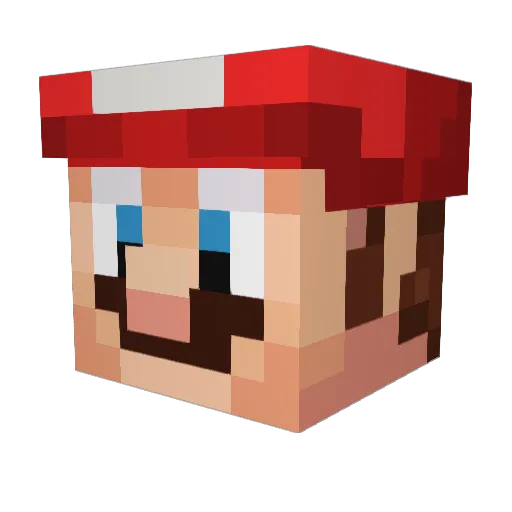 SuperMario_YT Minecraft avatar head, 3D render