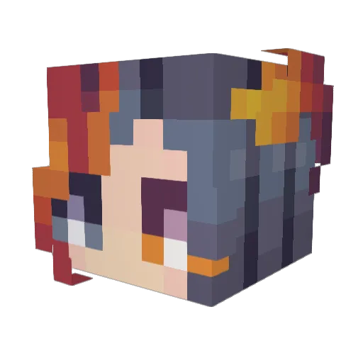 SuperMaxC Minecraft avatar head, 3D render