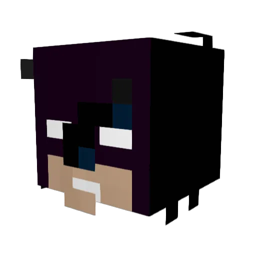 SuperMegaDaddy Minecraft avatar head, 3D render