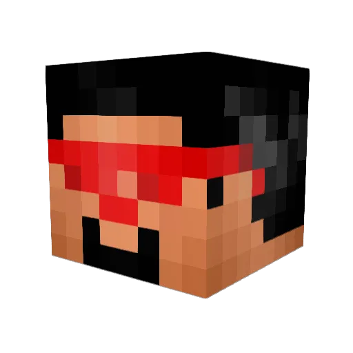 SuperMegaPro6 Minecraft avatar head, 3D render