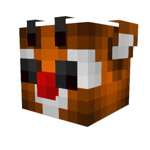 SuperMegaS Minecraft avatar head, 3D render