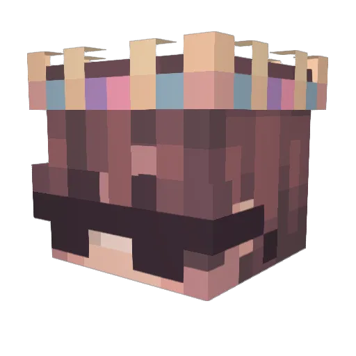 SuperMegaUkule Minecraft avatar head, 3D render