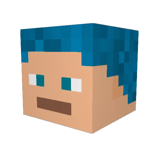 SuperMilBat Minecraft avatar head, 3D render