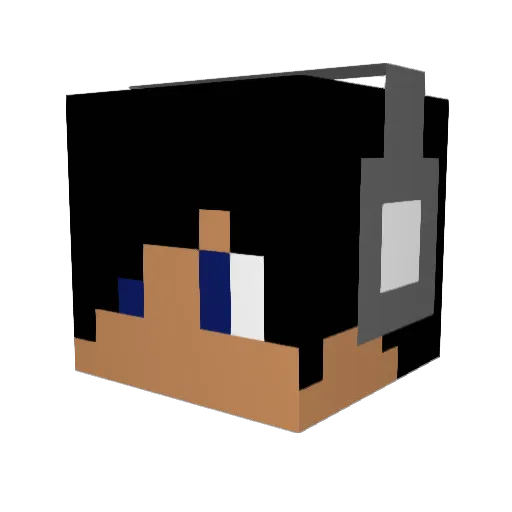 SuperMinerFTW Minecraft avatar head, 3D render
