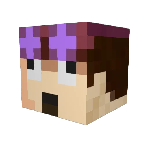 SuperMinilux Minecraft avatar head, 3D render