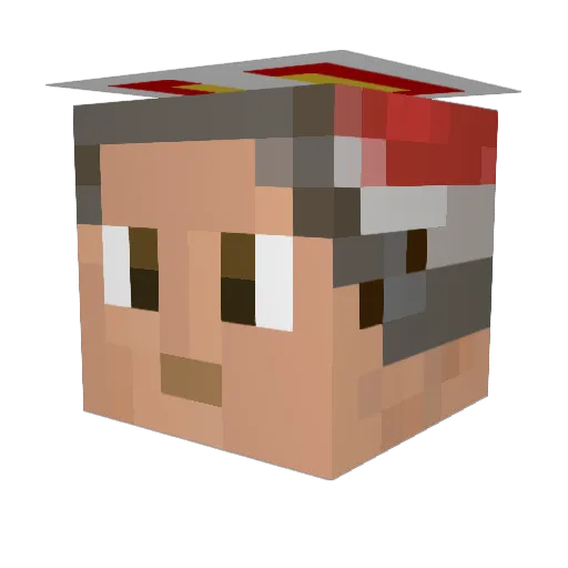 SuperMiningGuy Minecraft avatar head, 3D render
