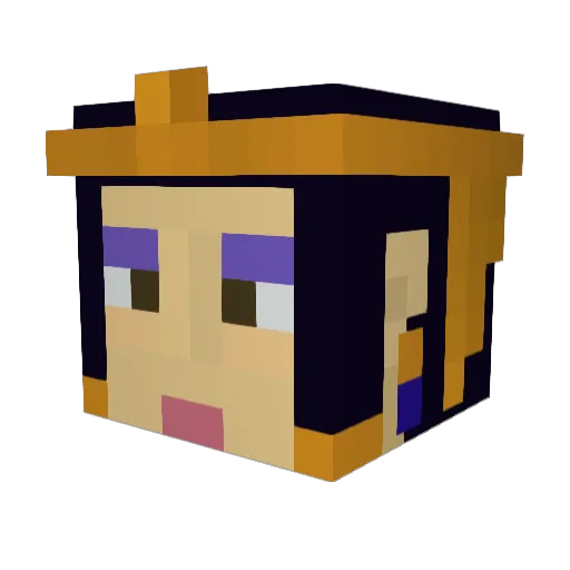 SuperMissy Minecraft avatar head, 3D render