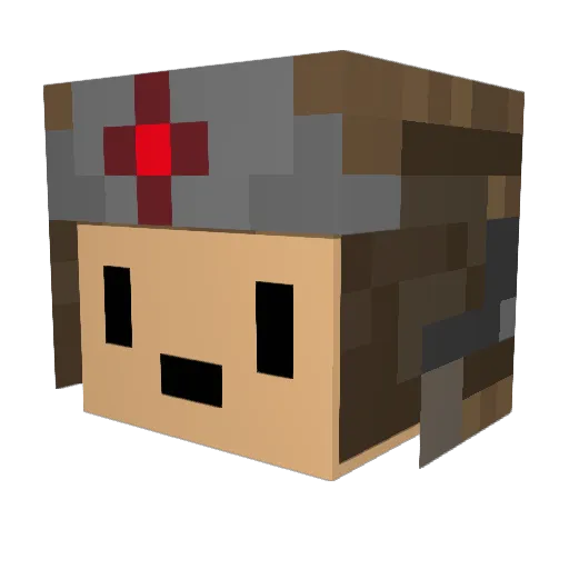 SuperMosa Minecraft avatar head, 3D render
