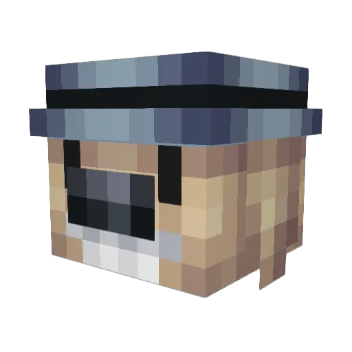 SuperMuratus Minecraft avatar head, 3D render