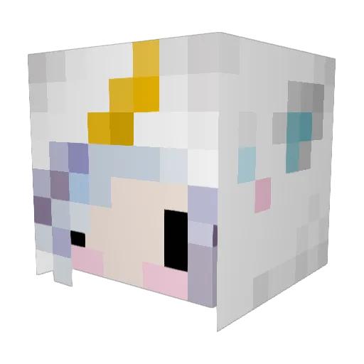 SuperNOOBGirl2 Minecraft avatar head, 3D render
