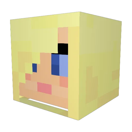SuperNaturalWolf Minecraft avatar head, 3D render
