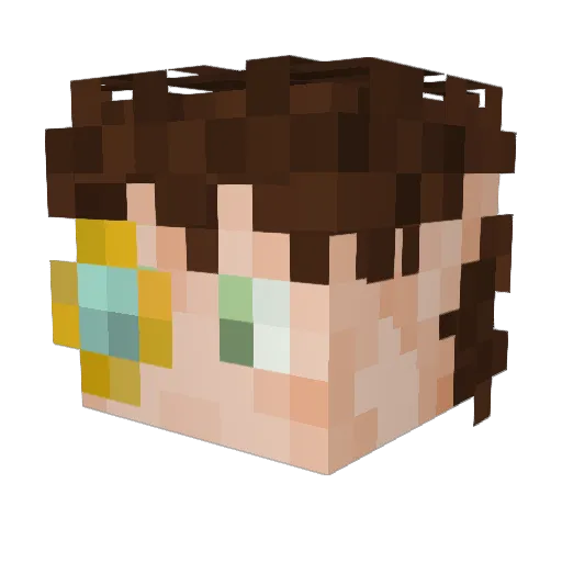 SuperNay Minecraft avatar head, 3D render