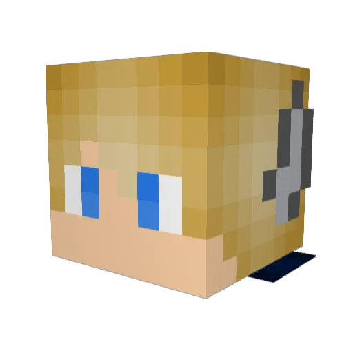 SuperNekit228 Minecraft avatar head, 3D render