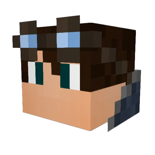 SuperNikitank Minecraft avatar head, 3D render