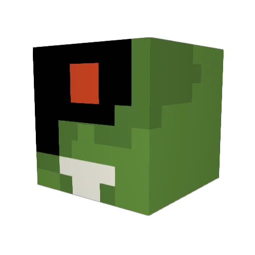 SuperNinja008 Minecraft avatar head, 3D render