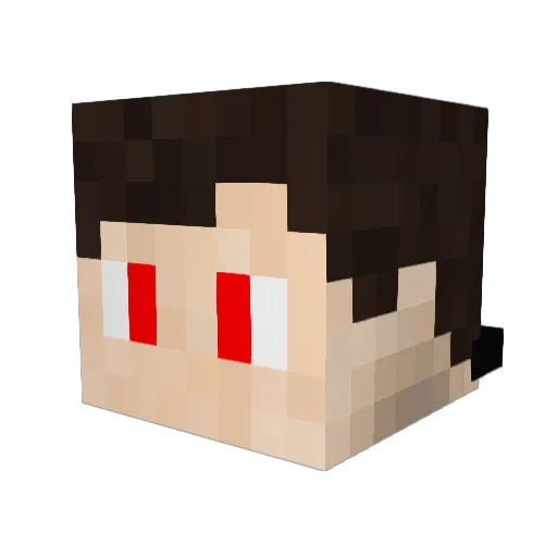 SuperNinjasAA Minecraft avatar head, 3D render