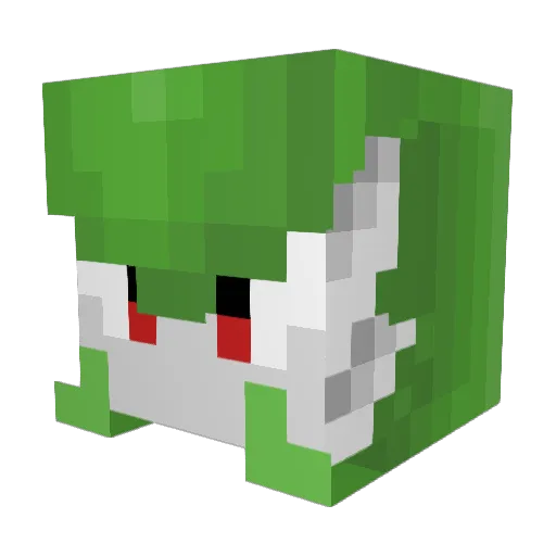 SuperNotACat Minecraft avatar head, 3D render