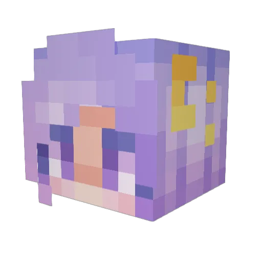 SuperNovaGirl Minecraft avatar head, 3D render