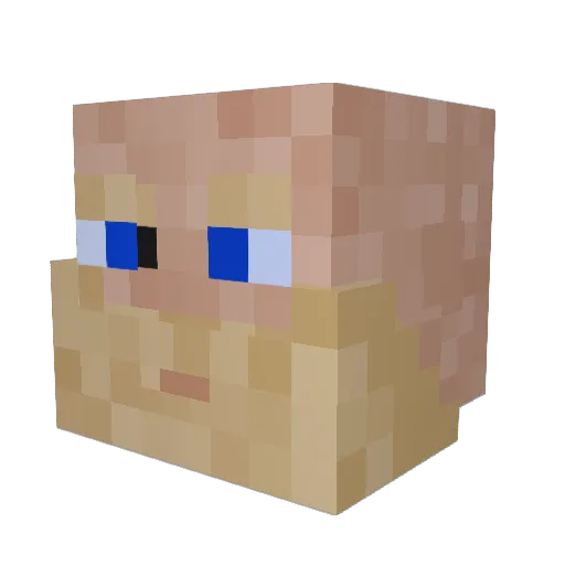 SuperNovaSOA Minecraft avatar head, 3D render