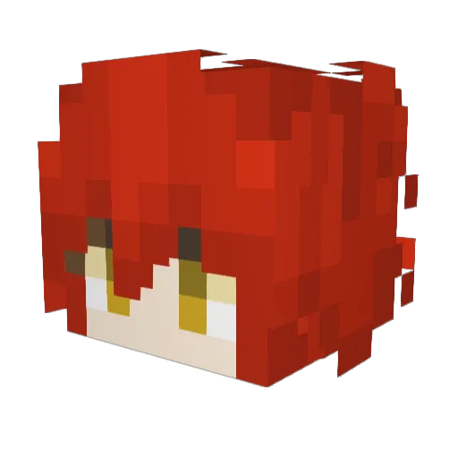SuperNovaX Minecraft avatar head, 3D render