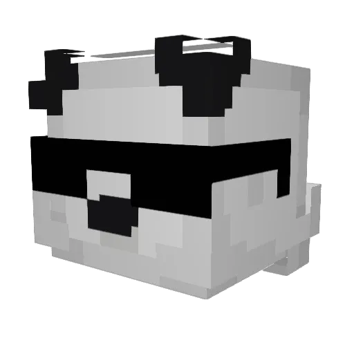 SuperPanda2020jv Minecraft avatar head, 3D render