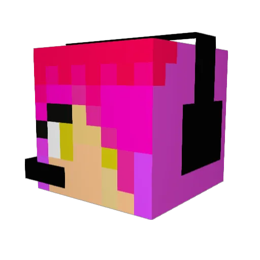 SuperPandaEpic Minecraft avatar head, 3D render