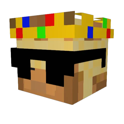 SuperPando80 Minecraft avatar head, 3D render