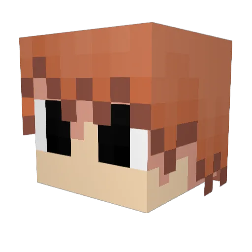 SuperPasha Minecraft avatar head, 3D render