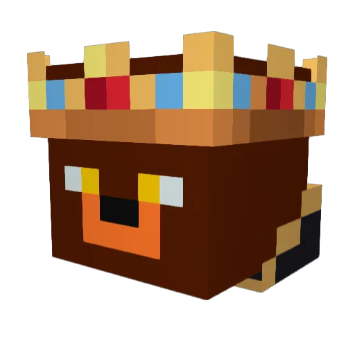 SuperPbear Minecraft avatar head, 3D render