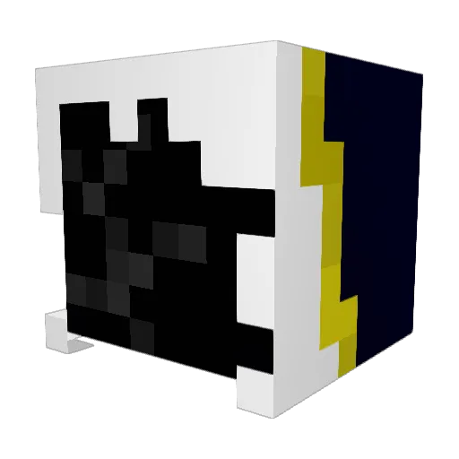 SuperPeanut Minecraft avatar head, 3D render