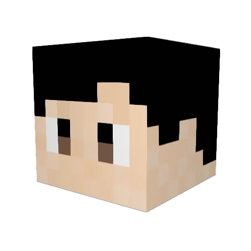 SuperPhung Minecraft avatar head, 3D render