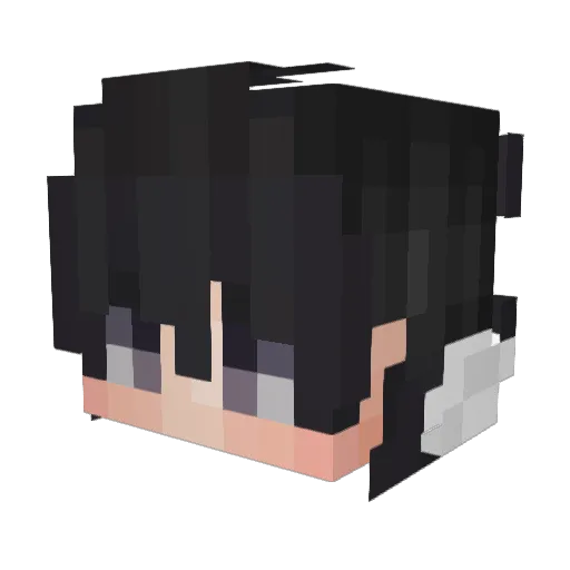 SuperPibao Minecraft avatar head, 3D render