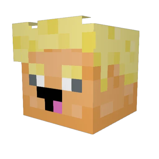 SuperPixel123 Minecraft avatar head, 3D render