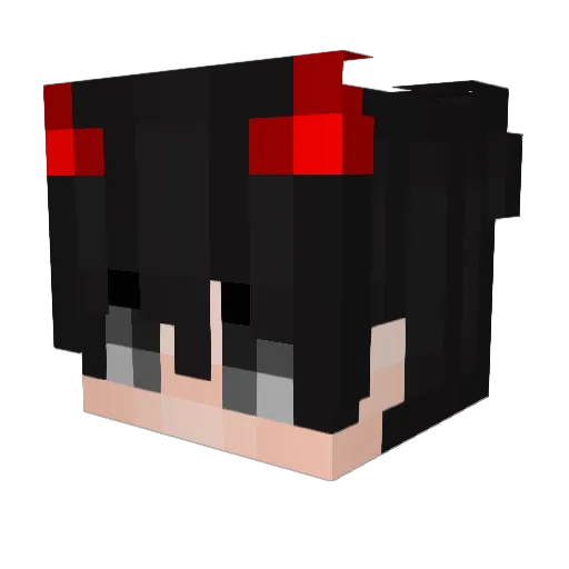SuperPrince Minecraft avatar head, 3D render