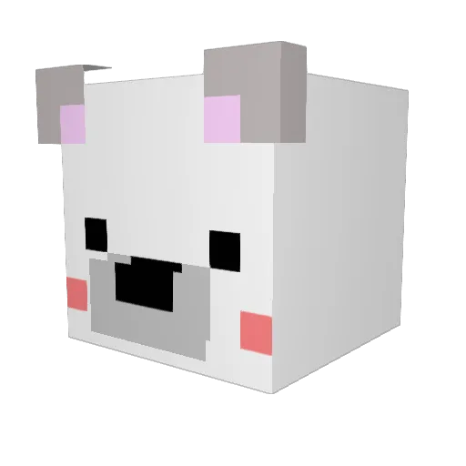 SuperProton Minecraft avatar head, 3D render
