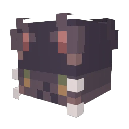SuperPurpl3Cat Minecraft avatar head, 3D render